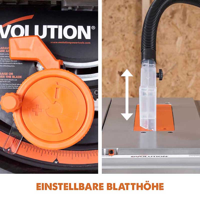 Evolution RAGE5-S 255mm 230V Tischsäge mit TCT-Multi-Material-Sägeblatt - Image 8