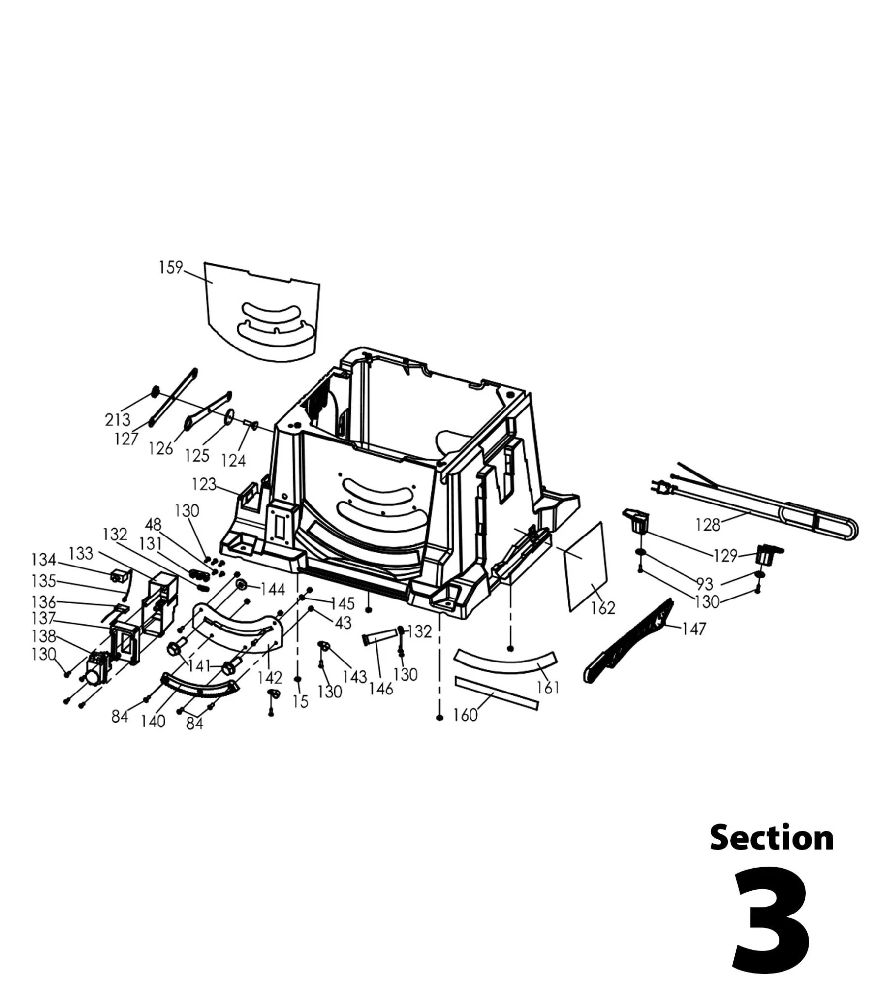 Evolution RAGE5-S Tischkreissäge Ersatzteile Abschnitt 3 (Motorgehäuse) - Image 2