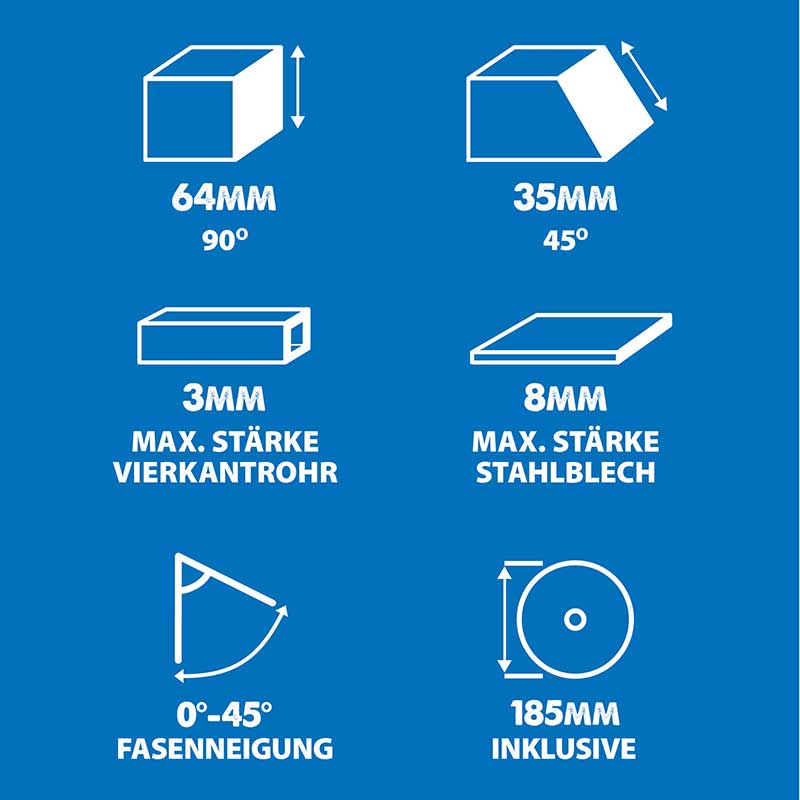 Evolution S185CCSL 185mm Handkreissäge mit TCT-Mildstahl-Sägeblatt - Image 5