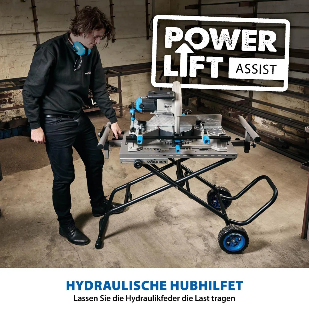 Evolution S355MCS KappsĂ€gestĂ€nder / MetallkreissĂ€ge-StĂ€nder mit Powerlift-UnterstĂŒtzung - Image 3