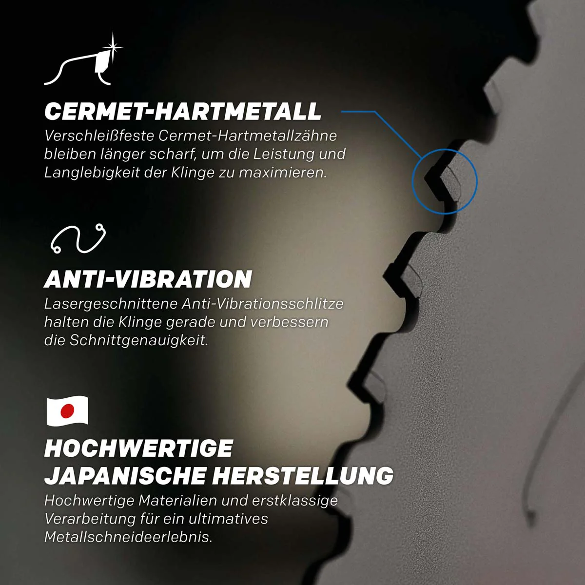 EVOMAX Cermetklinge für Baustahl 355mm 80T von Evolution - Image 6