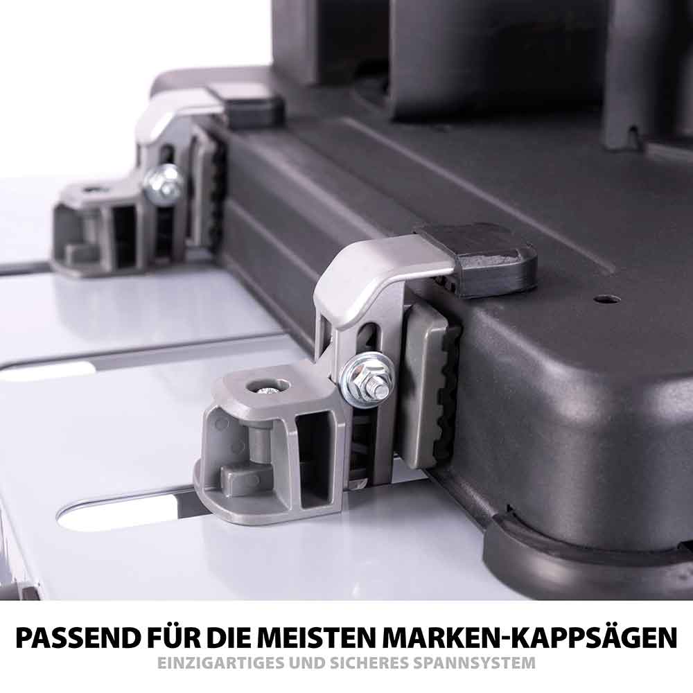 Evolution R355CPS 355mm Kaltkreissäge mit TCT-Multi-Material-Sägeblatt und Universal-Kappsägeständer - Image 22