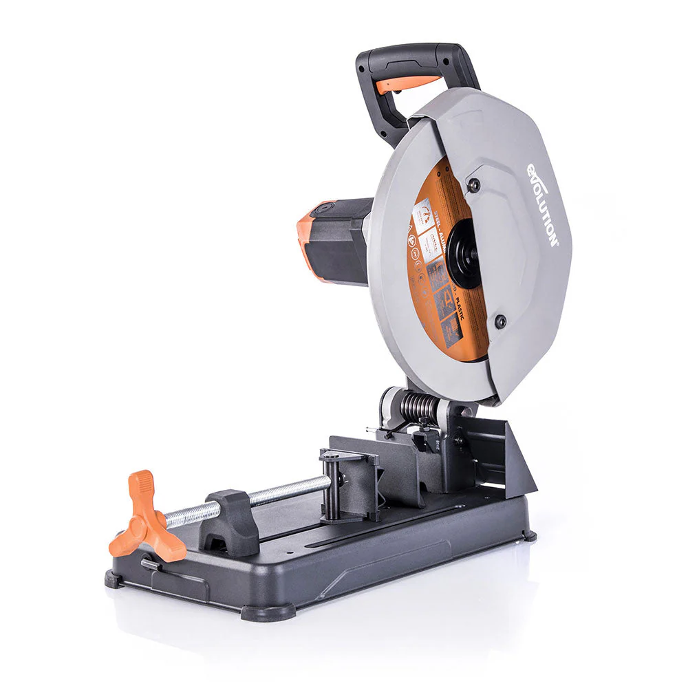Evolution R355CPS 355mm Kaltkreissäge mit TCT-Multi-Material-Sägeblatt und Universal-Kappsägeständer - Image 23