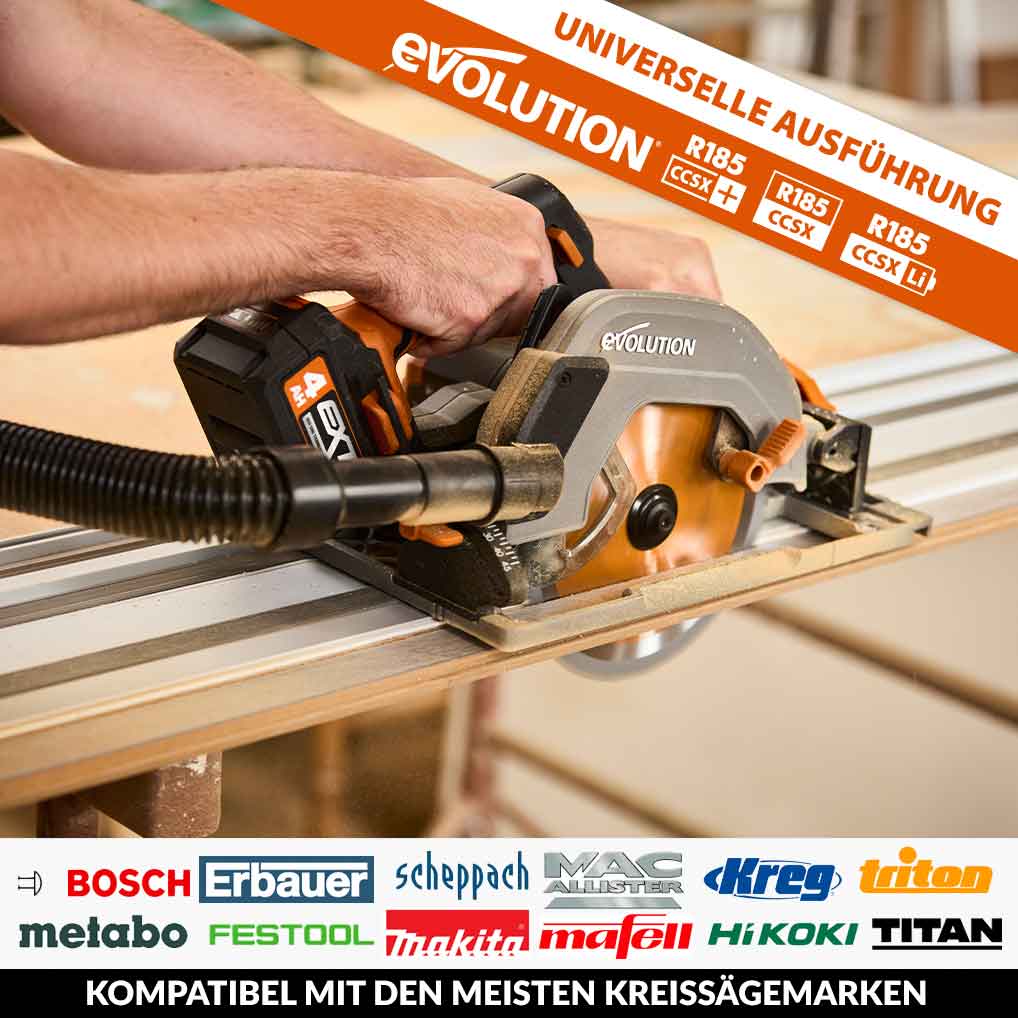 Evolution ST1400-G2 Universal 1.4m Kreissägebahn, Sägeschienen (2x 700mm) mit selbstausrichtenden Verbindern - Image 3