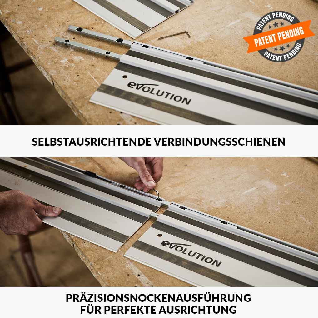 Evolution ST1400-G2 Universal 1.4m Kreissägebahn, Sägeschienen (2x 700mm) mit selbstausrichtenden Verbindern - Image 5