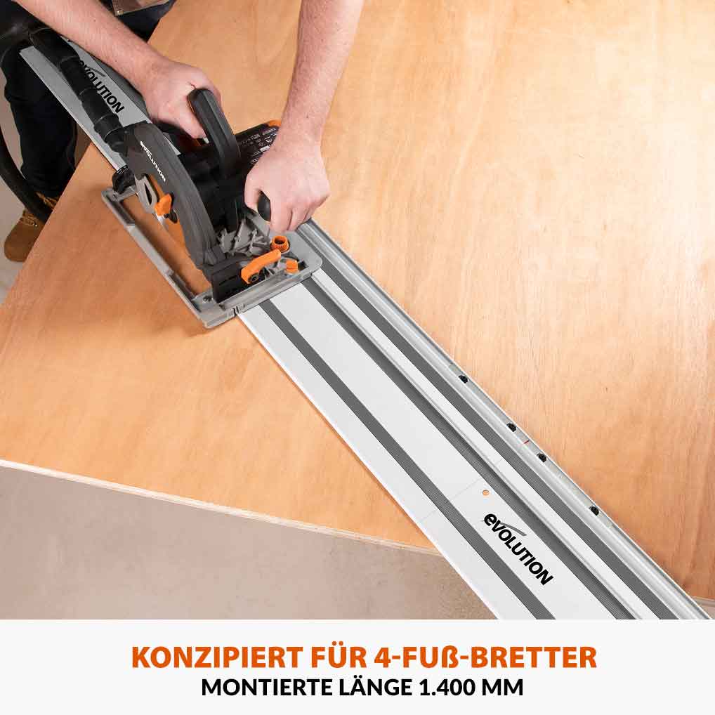 Evolution ST1400-G2 Universal 1.4m Kreissägebahn, Sägeschienen (2x 700mm) mit selbstausrichtenden Verbindern - Image 7